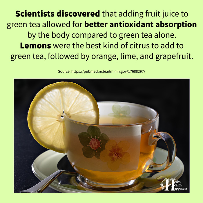 Science - Adding Lemon to Green Tea Enhances Its Health Benefits