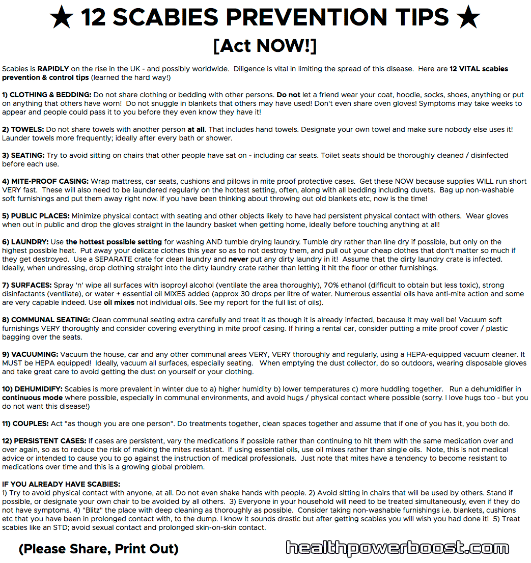 Scabies Prevention Tips